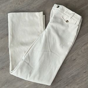 Cream topshop wide leg trousers